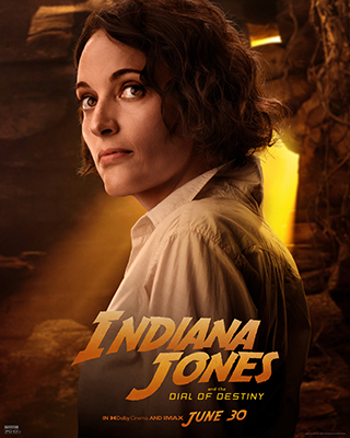 Indiana Jones and the Dial of Destiny movie poster featuring Helena Shaw