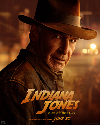 Indiana Jones and the Dial of Destiny movie poster featuring Indiana Jones