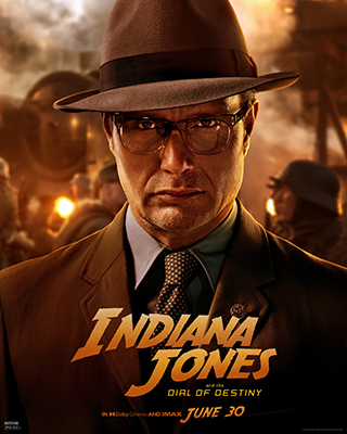 Indiana Jones and the Dial of Destiny movie poster featuring Jurgen Voller