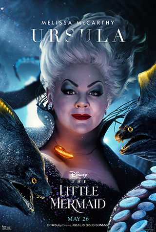 The Little Mermaid live-action movie poster featuring Melissa McCarthy as Ursula
