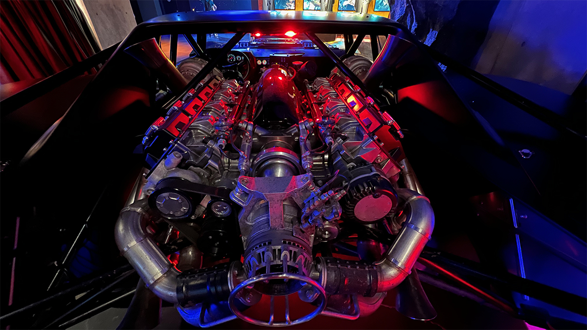 The muscle car Batmobile (at Warner Bros. Studios) Scenes from Hollywood, California