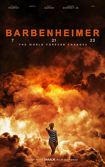 Barbenheimer fake movie poster
