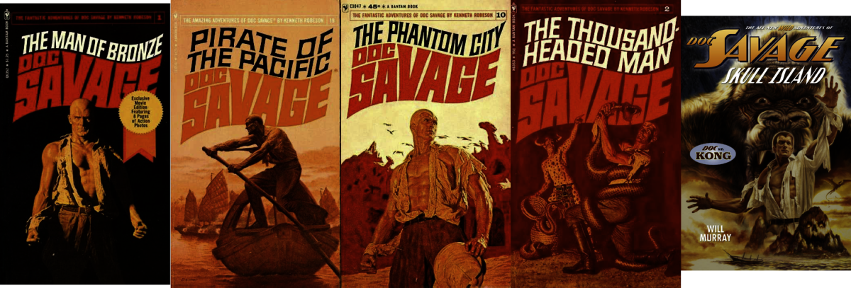 Collection of Doc Savage book covers