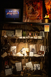 Indiana Jones artifacts display case