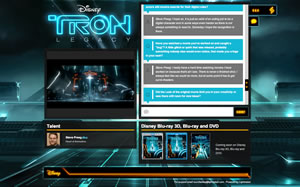 Tron: Legacy chat screen