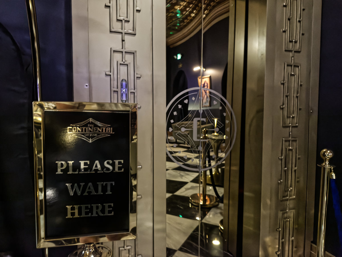 The Continental elevator door John Wick Experience at Area 15, Las Vegas