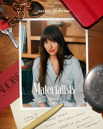 Materialists movie poster featuring Dakota Johnson
