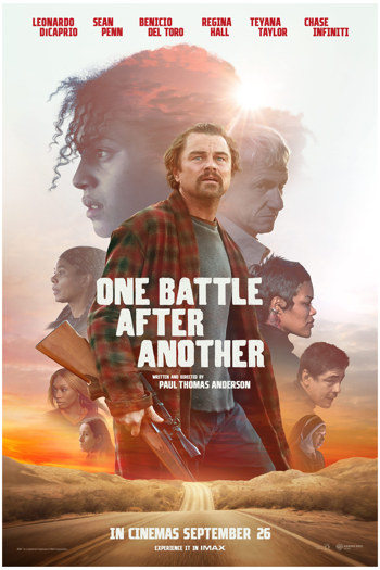 One Battle After Another montage movie poster