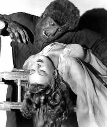 Lon Chaney, Jr., as the Wolf Man