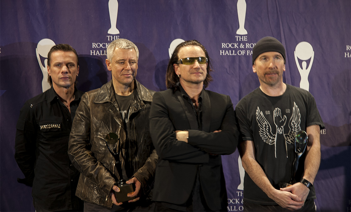 Press room in the Waldorf Astoria, New York City U2: Induction into the Rock and Roll Hall of Fame