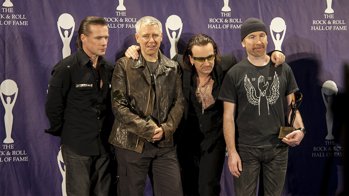 Press room in the Waldorf Astoria, New York City U2: Induction into the Rock and Roll Hall of Fame