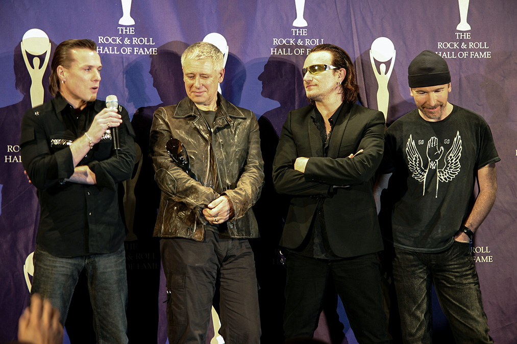 Press room in the Waldorf Astoria, New York City U2: Induction into the Rock and Roll Hall of Fame