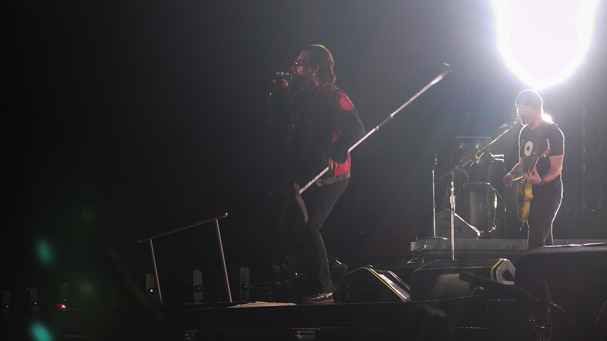 Vertigo Tour Bono and The Edge