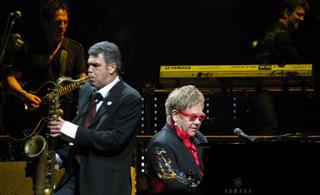 Mark Rivera and Elton John