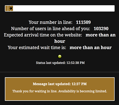 Hamilton online queue