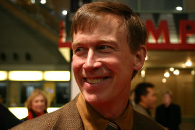 Mayor Hickenlooper flashes a grin