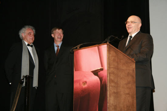 Anthony accepts the Mayor's Career Achievement Award