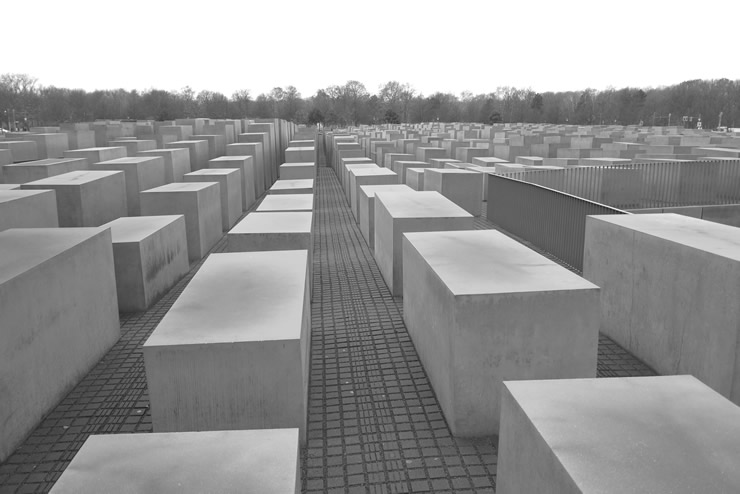 The Holocaust Memorial, right across the street from where Hitler killed himself.