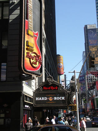 The new Hard Rock in Times Square.<br>The space has expanded dramatically, the service declined, and the prices skyrocketed.