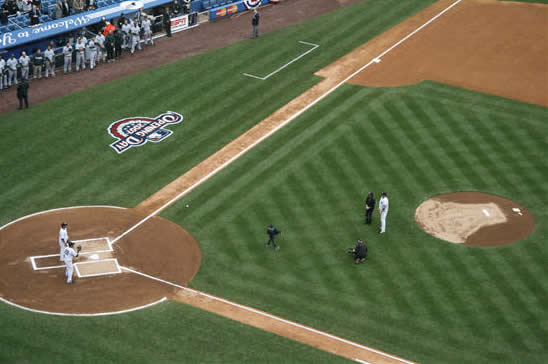 Cory Lidle's wife and son throw out the first pitch