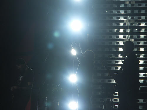 Bono in silhouette