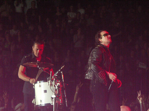 Larry Mullen, Jr., and Bono