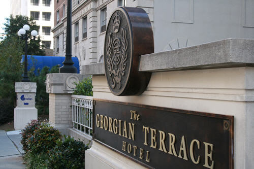 The Georgian Terrace Hotel, by the way, is next door to the Hotel Indigo,<br>where Mattopia Jones stayed.