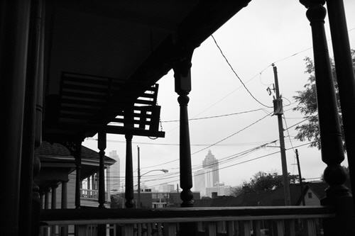 Downtown in view from the porch