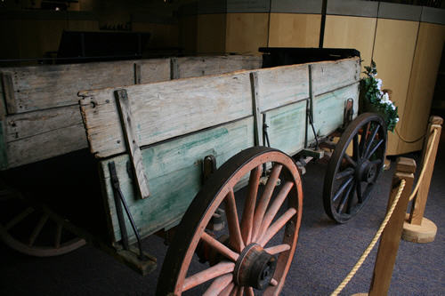 In the King Center:<br>The carriage that carried MLK's body