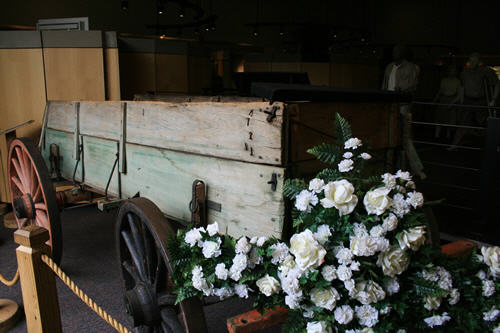 In the King Center:<br>The carriage that carried MLK's body