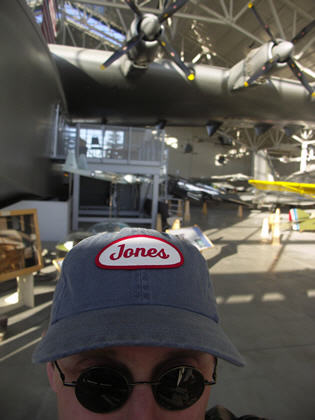 Mattopia Jones with the Spruce Goose.<br>Two larger than life legends too big for one photo.