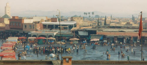 View of the market from the Hotel Ali