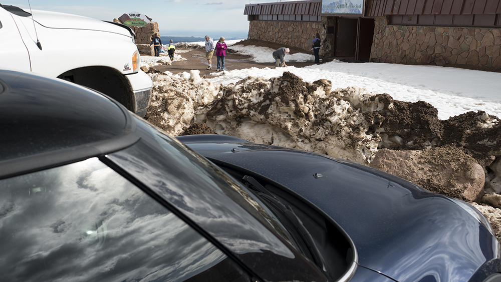 At the summit of Pike's Peak, Manitou Springs