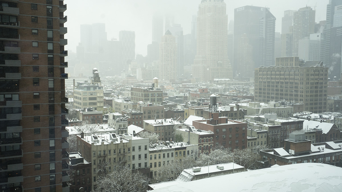 ... the wintry view from my hotel room