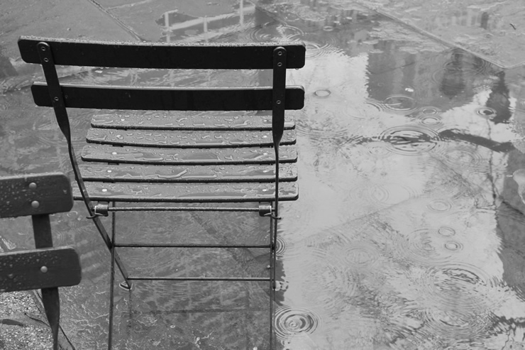 Rain in Bryant Park New York City
