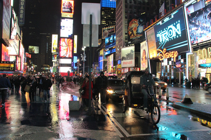 The pedestrian-friendly Times Square New York City