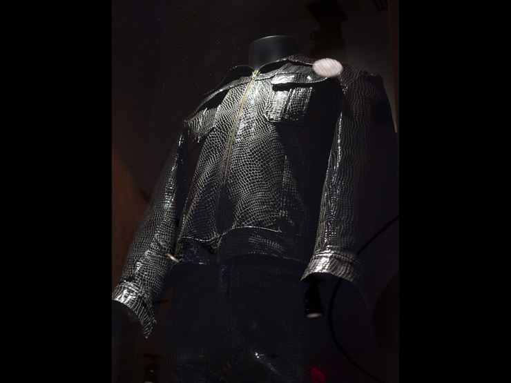 Bono's ZOO-TV outfit on display in the Hard Rock Yankee Stadium