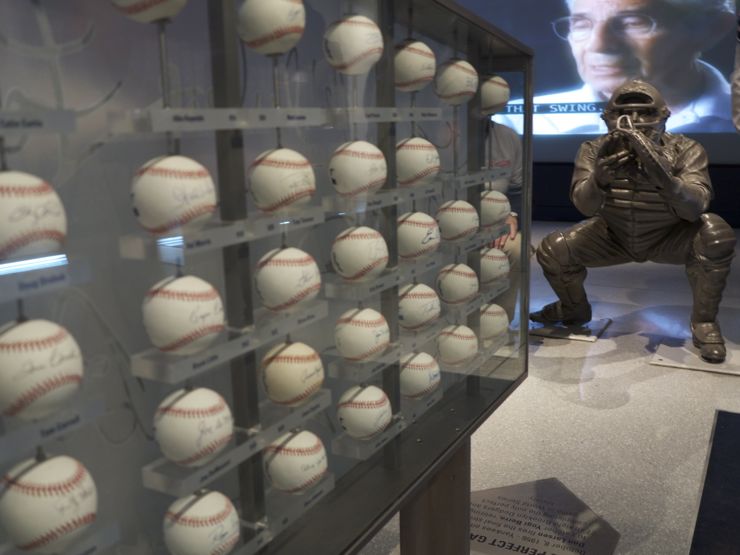 In the Yankee Stadium museum