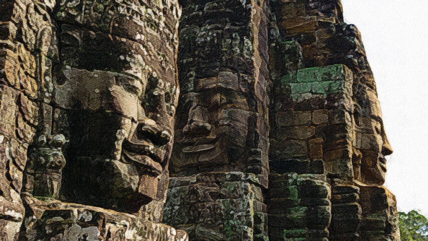 Angkor Wat, Cambodia Brushstroke