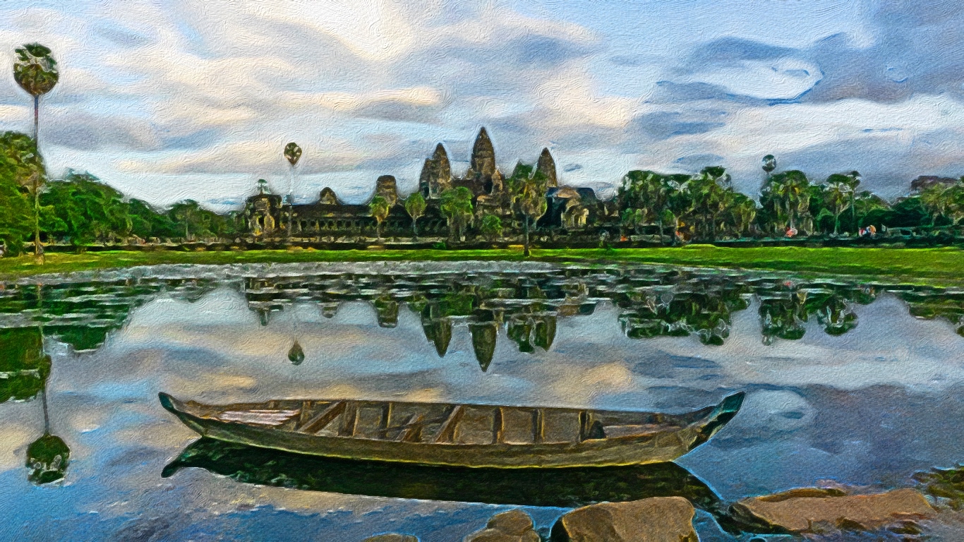 Angkor Wat, Cambodia Brushstroke