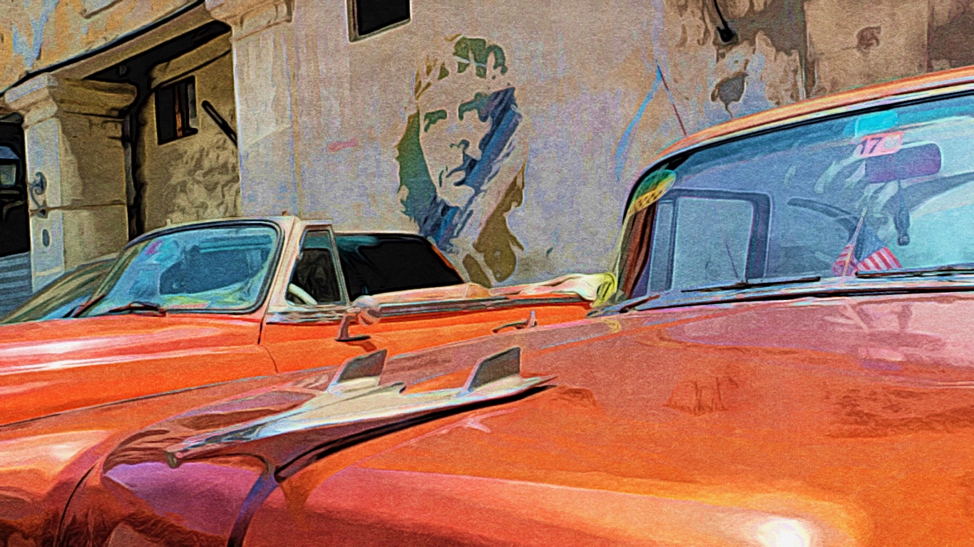 Havana, Cuba Brushstroke