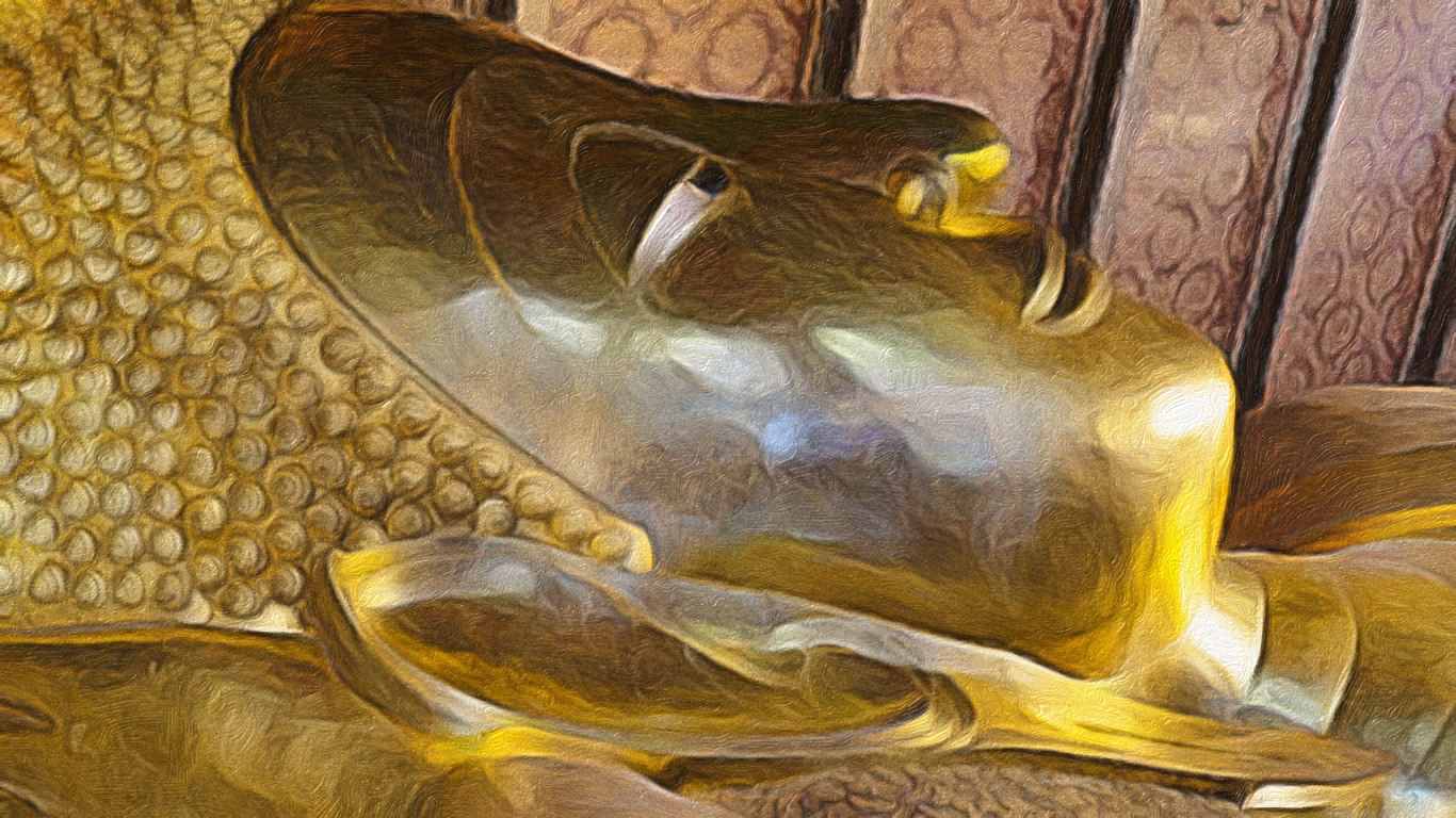 Reclining Buddha, Bangkok Brushstroke