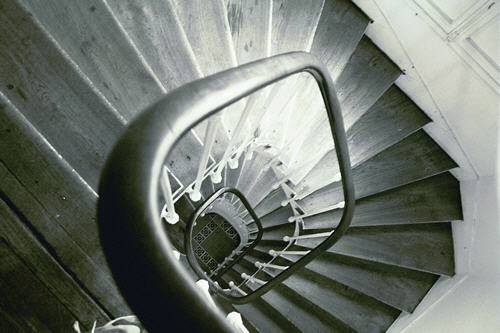 Staircase in one of Henri de Toulouse-Lautrec's Montmartre apartments.