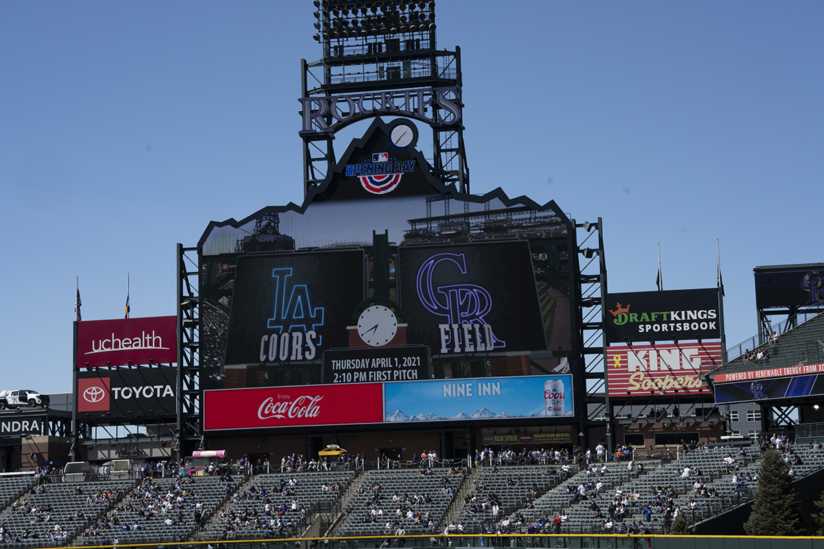 Opening Day, 1 April 2021: Rockies vs. Dodgers