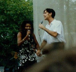 Margareth Menezes and David Byrne: burning down the park