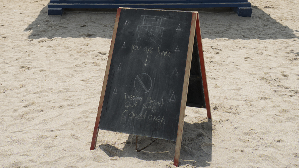 Miami Beach lifeguard hut sign