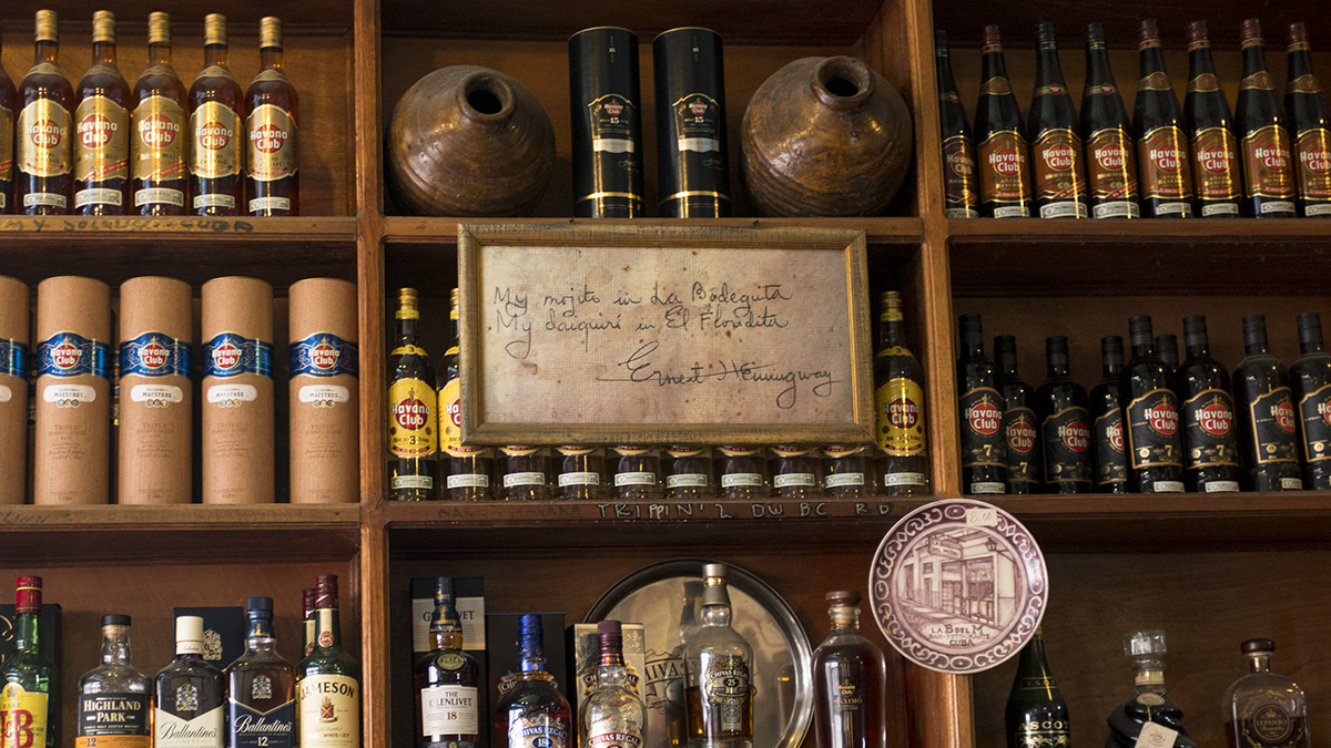 Havana: Hemingway's handwriting in El Bodeguita del Medio