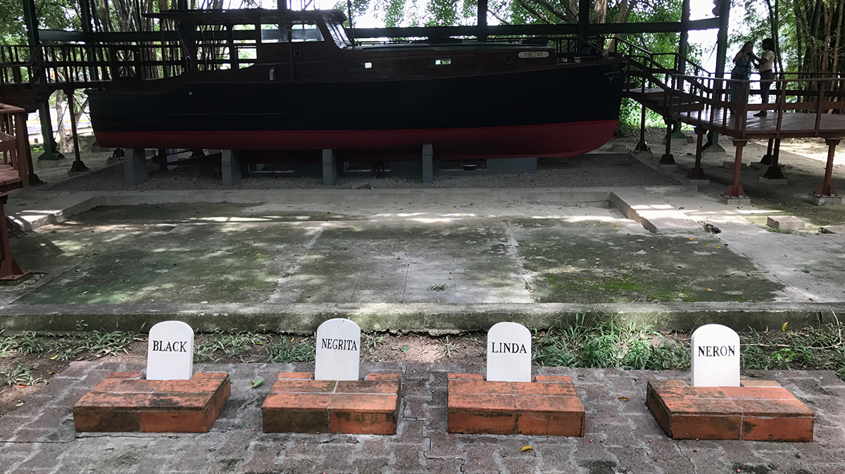 Gravesite of some of Hemingway's pets, Pilar in the background