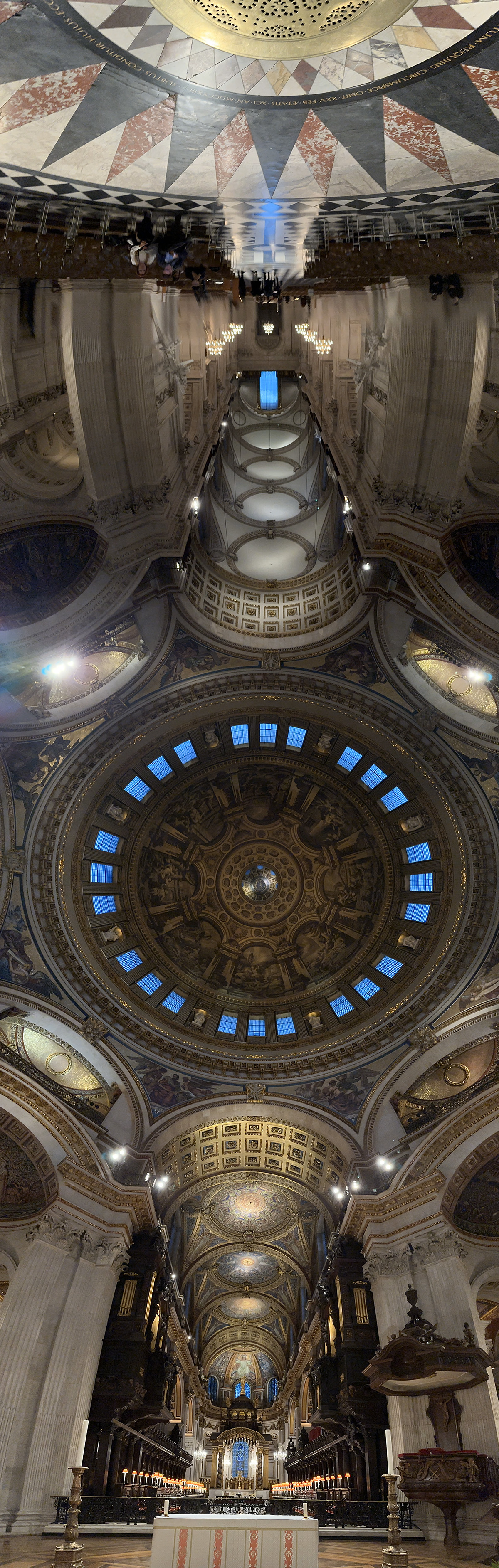 Panoramic view of St. Paul's ceiling