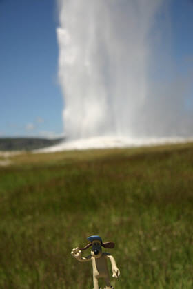Gromit and Old Faithful.<br>Both are reliable.
